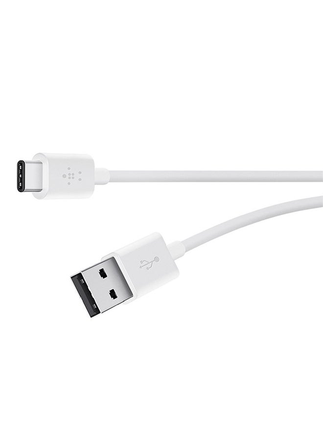 belkin Type C To USB A 2.0 Sync/Charge 3A USB Cable White  - Image 3