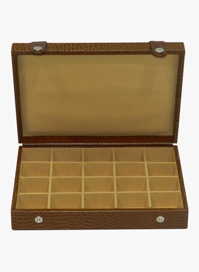 LAVERI LEATHER Cufflinks And Jewellery Storage Box - Image 3