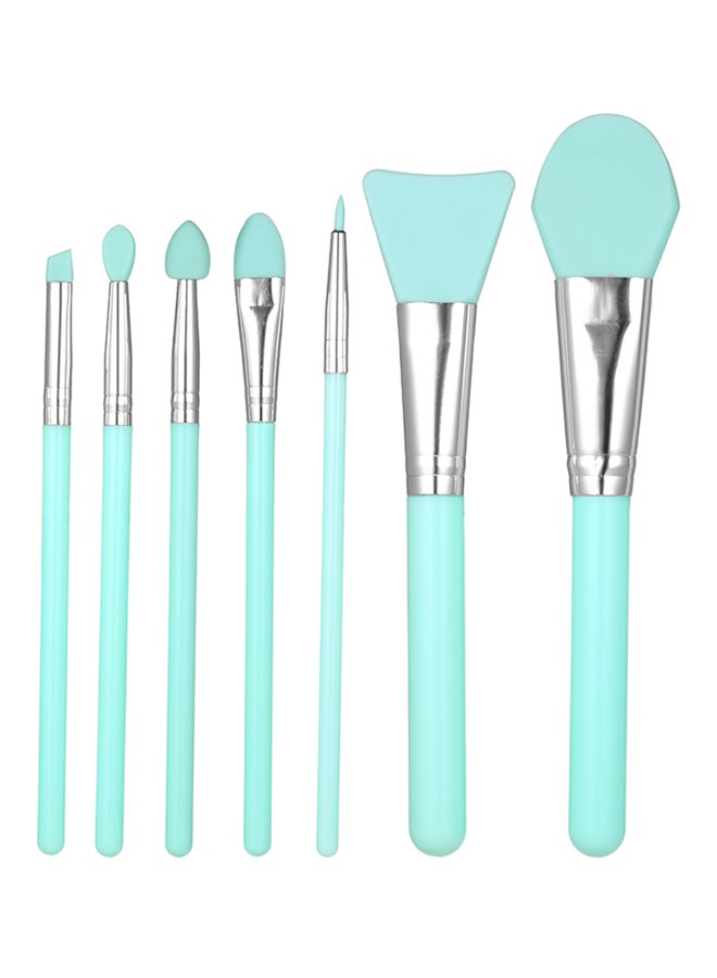 آنسيلف طقم فرش مستحضرات تجميل سيليكون من 7 قطع أخضر - Image 1