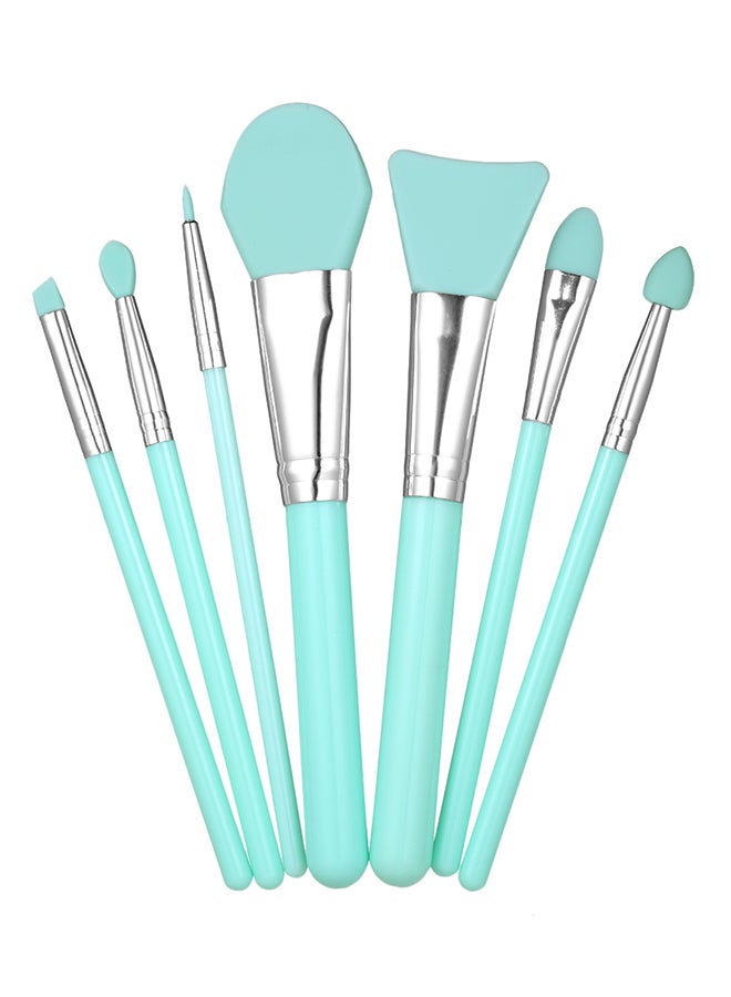 آنسيلف طقم فرش مستحضرات تجميل سيليكون من 7 قطع أخضر - Image 2