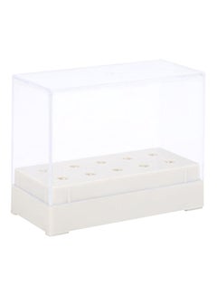 ANSELF 10 Holes Nail Drill Bits Holder White  - Image 1