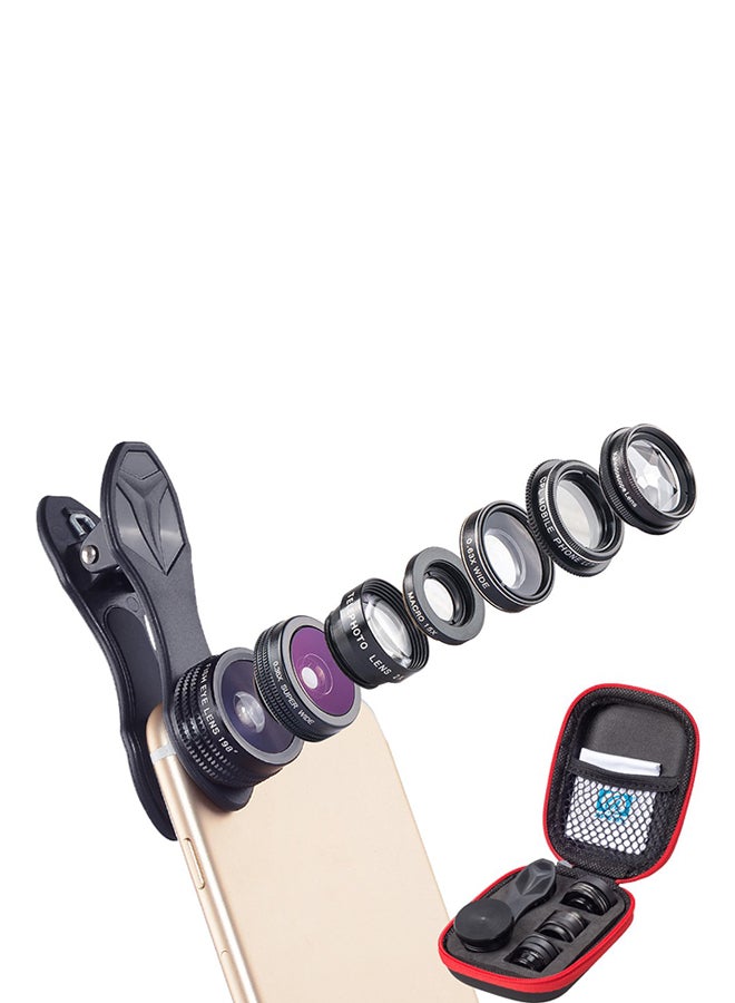 APEXEL 7-In-1 Phone Camera Lens Kit Black  - Image 2