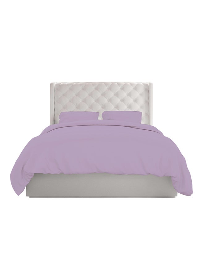 سكالا طقم أغطية لحاف من القطن المصري مكون من 3 قطع قطن ليلكي Double - Image 2