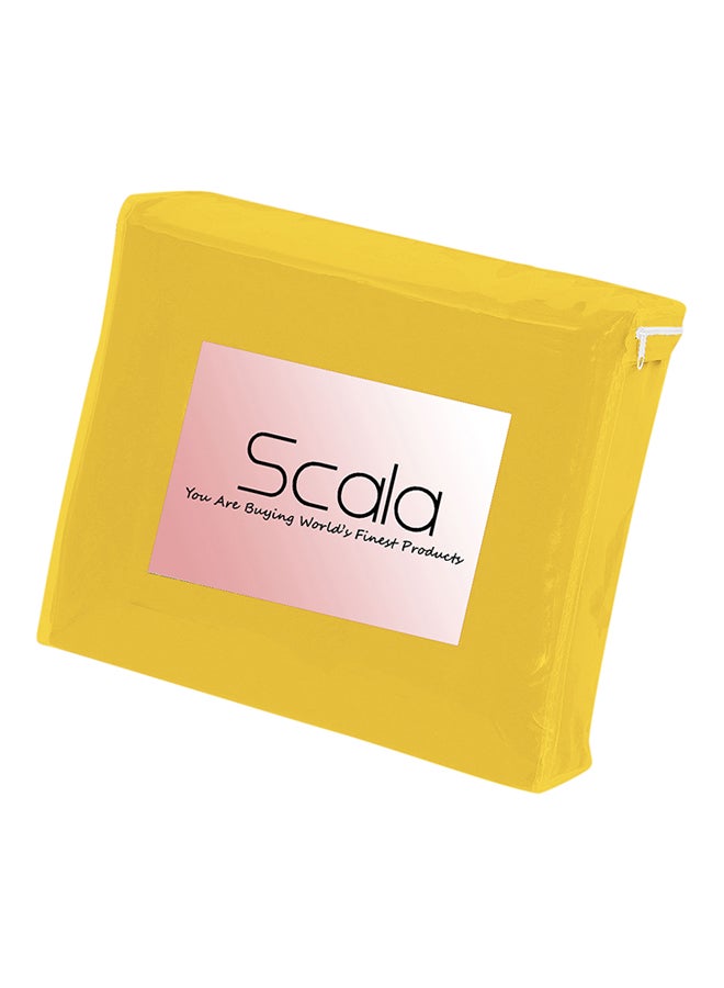 Scala 3-Piece Egyptian Cotton Duvet Cover Set Cotton Yellow King  - Image 3
