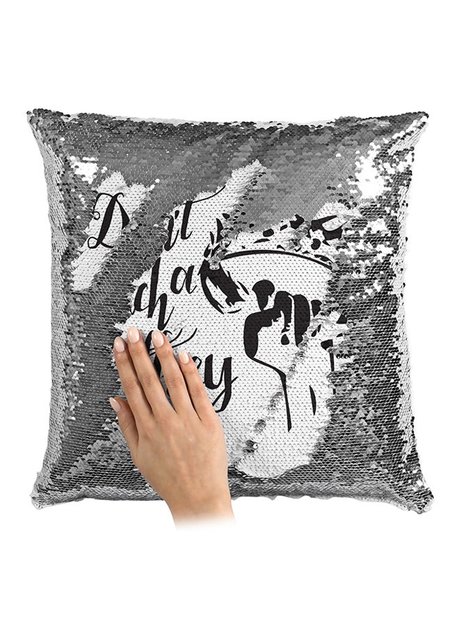 Dont Be Such A Joffery Game Of Thrones King Joffery Barathian TV Show Sequin Throw Pillow Silver/White/Black 16x16inch - Image 3