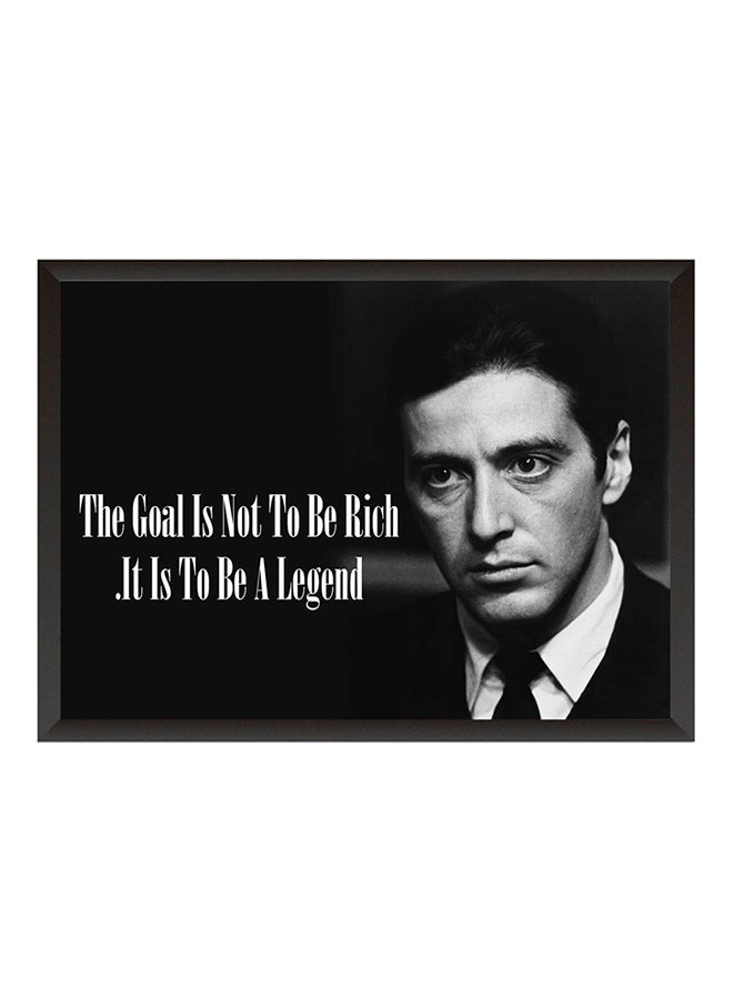 LOWHA Al Pacino Wooden Framed Wall Art Painting Black/White 