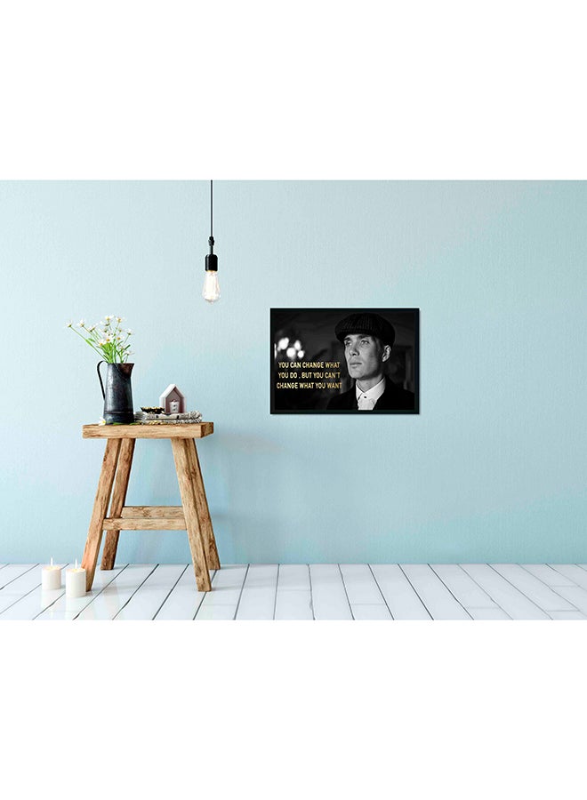LOWHA Wooden Framed Wall Art Painting Black  - Image 2