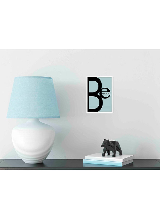 LOWHA Be Special Wooden Framed Wall Art Painting Blue/Black  - Image 2