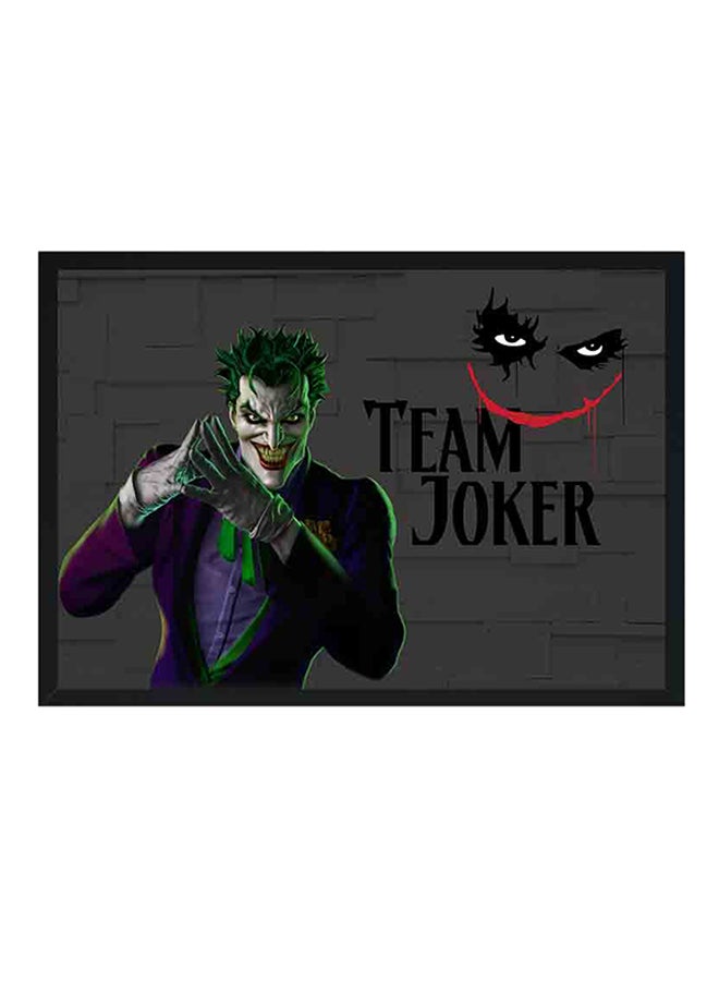 Team Joker Wooden Framed Wall Art Painting Black/Purple/Green - v1529662298/N15414190A_1