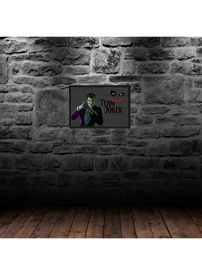 Team Joker Wooden Framed Wall Art Painting Black/Purple/Green - v1529662298/N15414190A_2