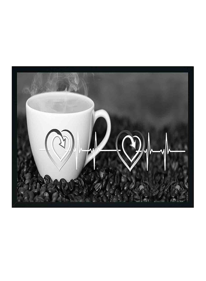 لوحة إطار صورة جداري ديكوري يوضع أعلى الطاولة أبيض/ أسود 33x22سم - Image 1