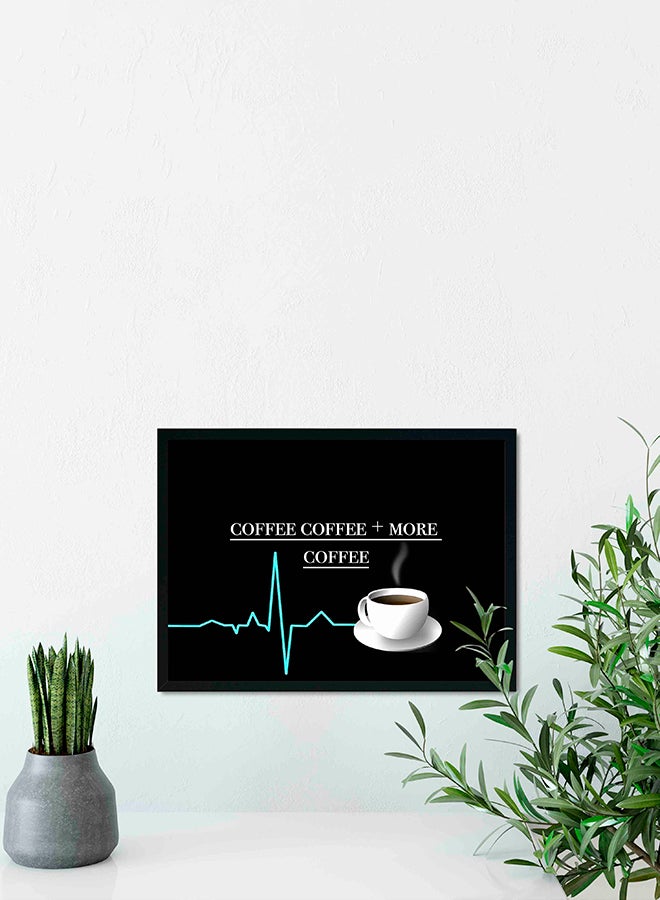 لوحة ديكورات للحائط بإطار خشبي أسود/ أبيض