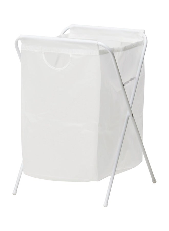 Generic - Laundry Bag With Steel Stand White 41x43x64cm - Image 1