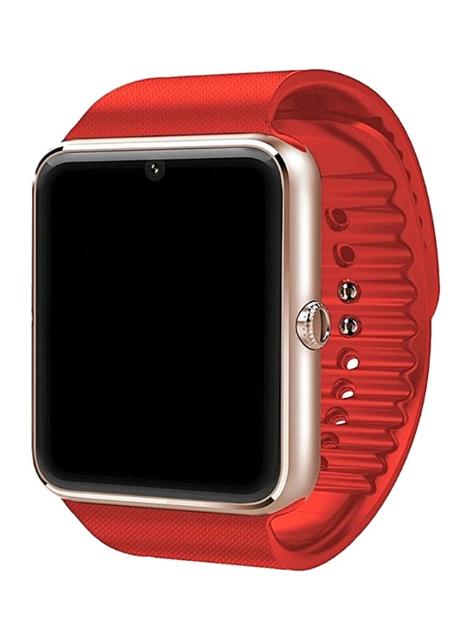 ساعة يد ذكية طراز GT08 أحمر وأسود