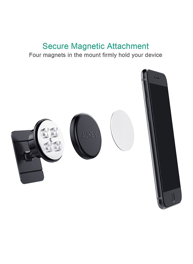 Aukey Cell Phone Mount Holder With Universal Car Magnetic Dashboard HD-C13 Black - Image 2