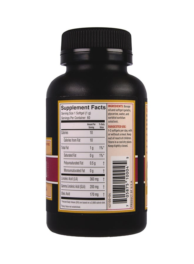 BARLEAN'S Borage Oil Capsules - 60 Softgels - Image 2