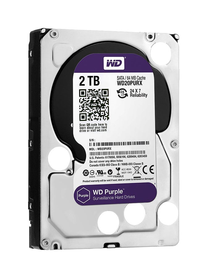 WD - SATA Internal Hard Drive Silver/Purple - Image 1