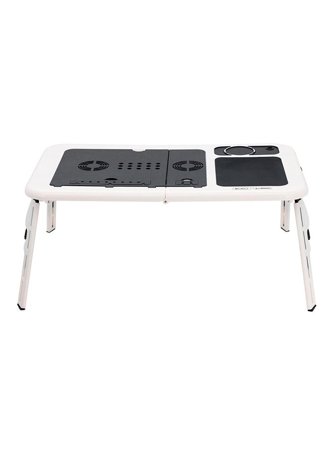 Generic E-Stand Portable Laptop Table With Cooling Fan White/Black 