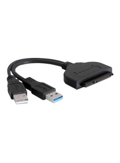 USB 2.0/3.0 To SATA 22 Pin Data Power Adapter Cable For 2.5-Inch HDD Black - v1529990228/N15255998A_1