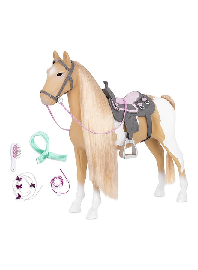 Our Generation Palomino Paint Hairplay Horse- BD38030Z, Age 3+ Years 58.42x15.24x52.07cm  - Image 1