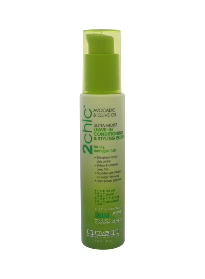 Giovanni 2Chic Avocado And Olive Oil Ultra-Moist Leave-in Conditioning And Styling Elixir 118ml  - Image 1