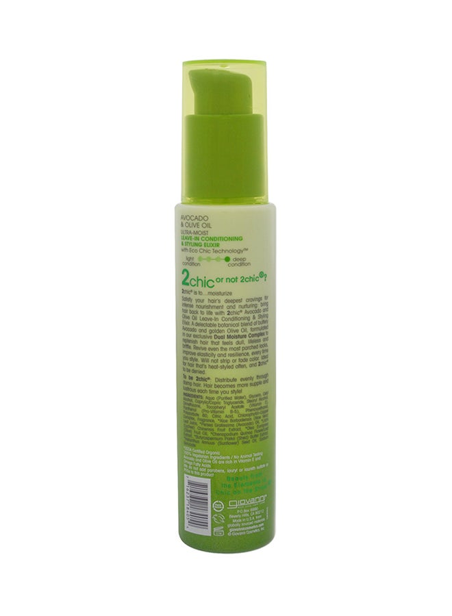 Giovanni 2Chic Avocado And Olive Oil Ultra-Moist Leave-in Conditioning And Styling Elixir 118ml  - Image 2