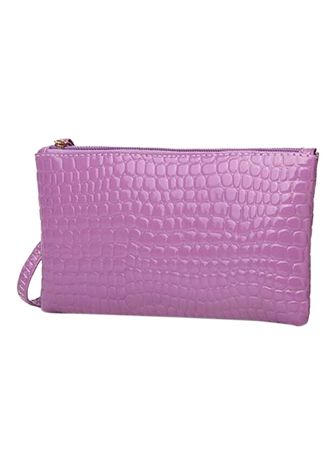 Generic Crocodile Pattern Wallet Purple 