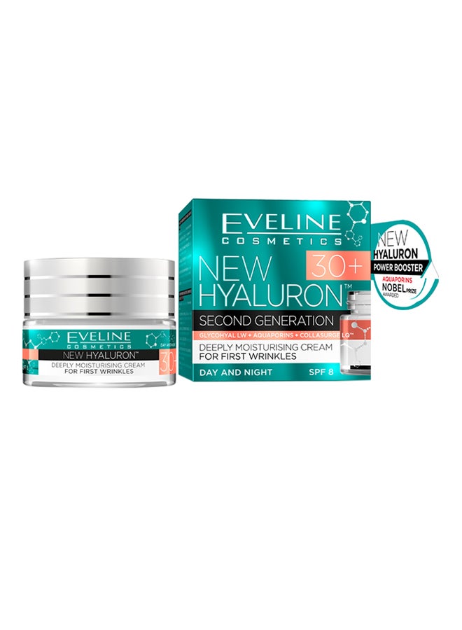 Eveline 30+ New Hyaluron Day And Night Moisturising Cream 50ml  - Image 1