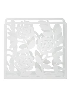 East Lady Metallic Tissue Holder White 15x4x15centimeter  - Image 1