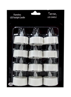 12-Piece LED Tealight Candle Set White - v1530013912/N15441697A_2