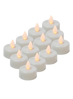Generic 12-Piece LED Tealight Candle Set White  - Image 1