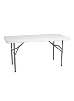 152 cm Folding Picnic Table with Steel Legs White - v1530013938/N15458854A_1