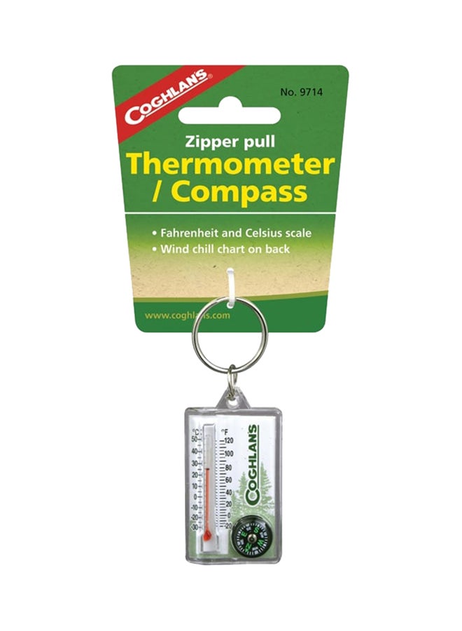 COGHLANS Zipper Pull Thermometer/Compass 