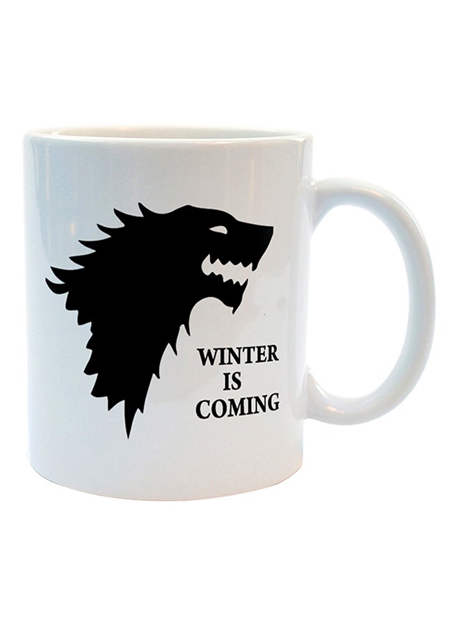 Spoil Your Wall - Winter Is Coming, Game of Thrones Coffee Mug White/Black - Image 1