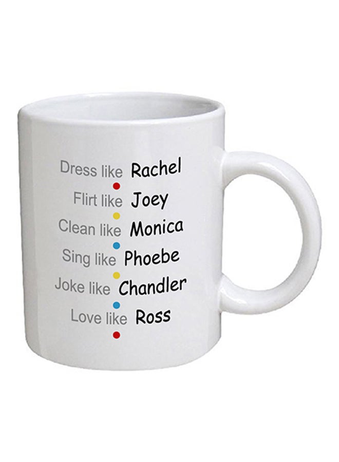Spoil Your Wall - FRIENDS Characters Coffee Mug White/Black - Image 1