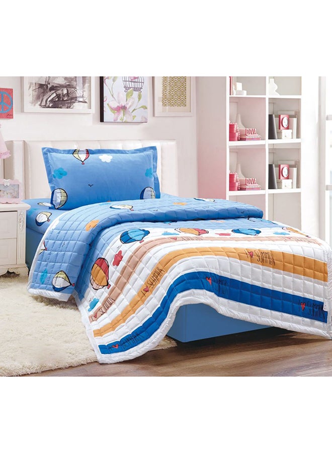 مون طقم لحاف مضغوط مكون من 3 قطع مايكروفايبر متعدد الألوان