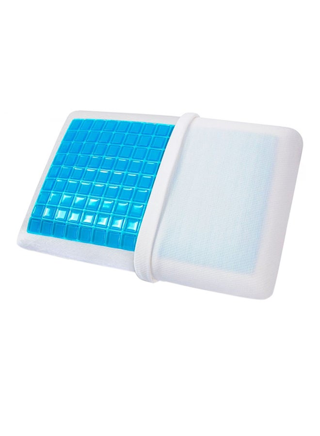 Memory Foam Pillow Microfiber White/Blue 40x70cm  - Image 2