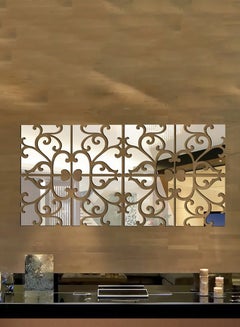 كياوكاي ملصق جداري ثلاثي الأبعاد من بلاستيك الـ PVC بتصميم مرآة فضي 30x30Ø³Ù†ØªÙŠÙ…ØªØ±  - Image 2