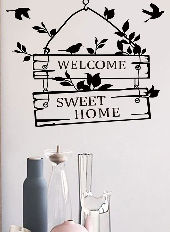 QiaoKai Welcome Sweet Home Wall Sticker Black 31x39centimeter  - Image 2