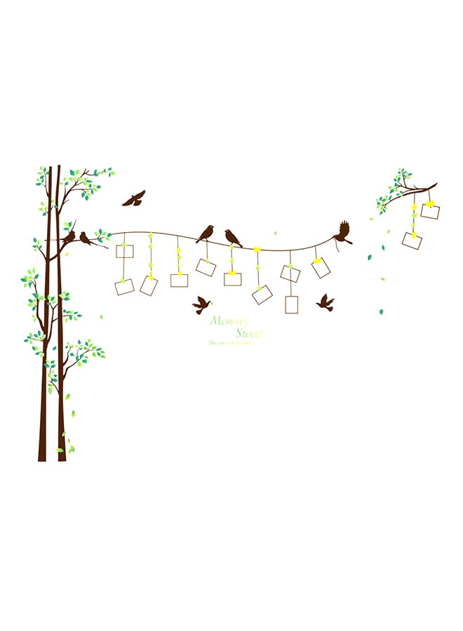 QiaoKai Living Room Wall Photo Frame Sticker Green/Brown/Yellow  - Image 1