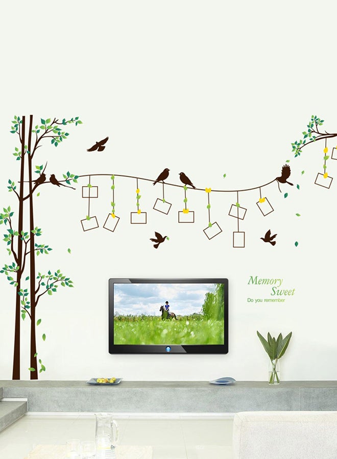 QiaoKai Living Room Wall Photo Frame Sticker Green/Brown/Yellow  - Image 2