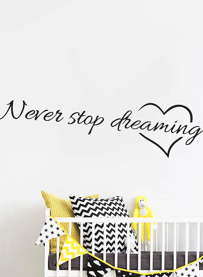 QiaoKai Never Stop Dreaming Wall Sticker Black 11x58centimeter  - Image 2
