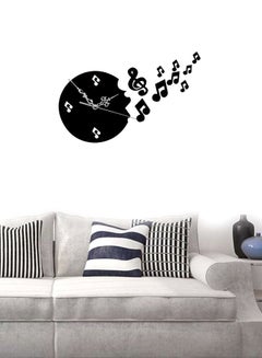 كياوكاي ساعة حائط للزينة على شكل نوتة موسيقية مزودة بلاصق أسود 20x45Ø³Ù†ØªÙŠÙ…ØªØ±  - Image 2