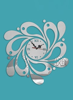 كياوكاي ساعة حائط بتصميم مرآة على شكل زهرة مزودة بلاصق فضي Standard  - Image 2