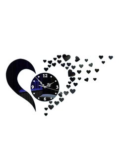 كياوكاي ساعة حائط مرآة بتصميم إبداعي على شكل قلب مزودة بلاصق أسود Standard  - Image 1