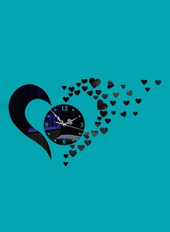 كياوكاي ساعة حائط مرآة بتصميم إبداعي على شكل قلب مزودة بلاصق أسود Standard  - Image 2