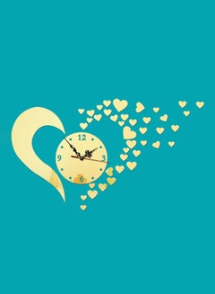 كياوكاي ساعة حائط مرآة بتصميم إبداعي على شكل قلب مزودة بلاصق ذهبي Standard  - Image 2