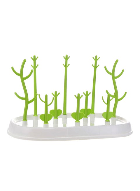 Green Tree-Shape Bottle Drying Rack