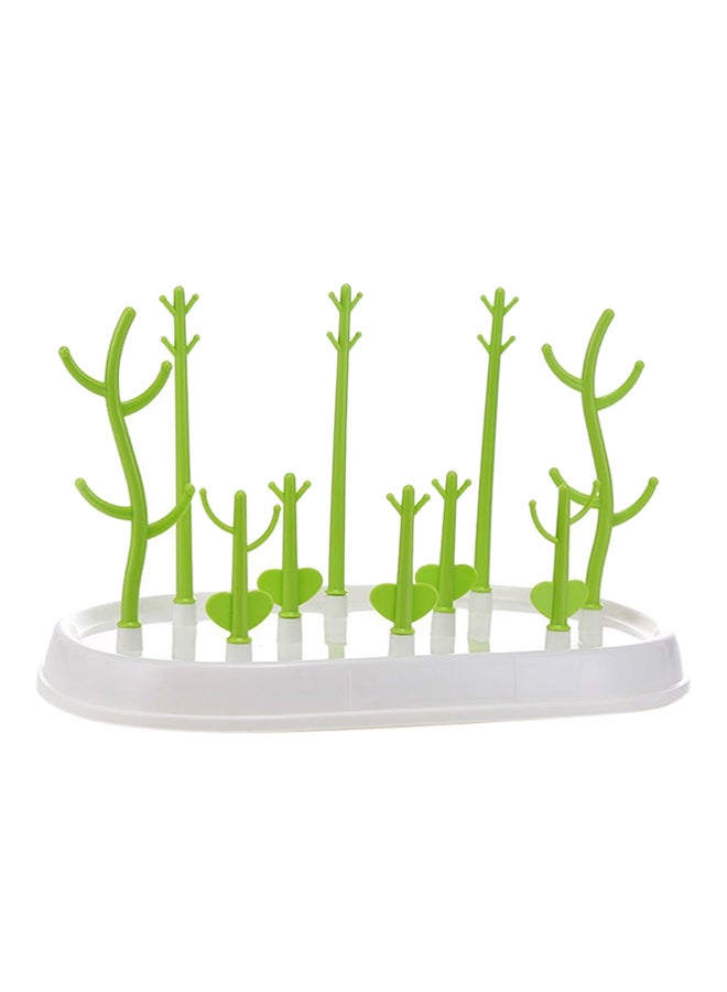 QiaoKai - Green Tree-Shape Bottle Drying Rack - Image 1