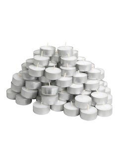 Generic 100-Piece Non-Scented Small Candle Silver  - Image 1
